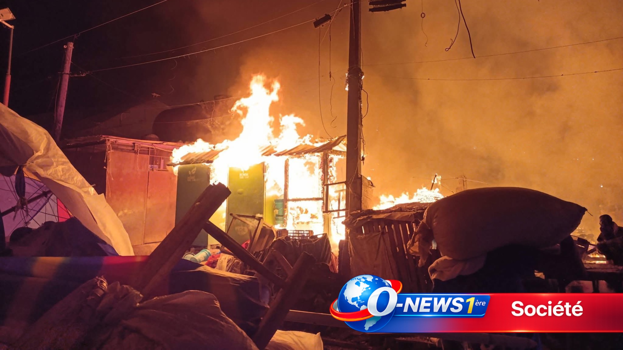 Urgent : un violent incendie ravage le marché Cluny de Cap-Haïtien ce soir