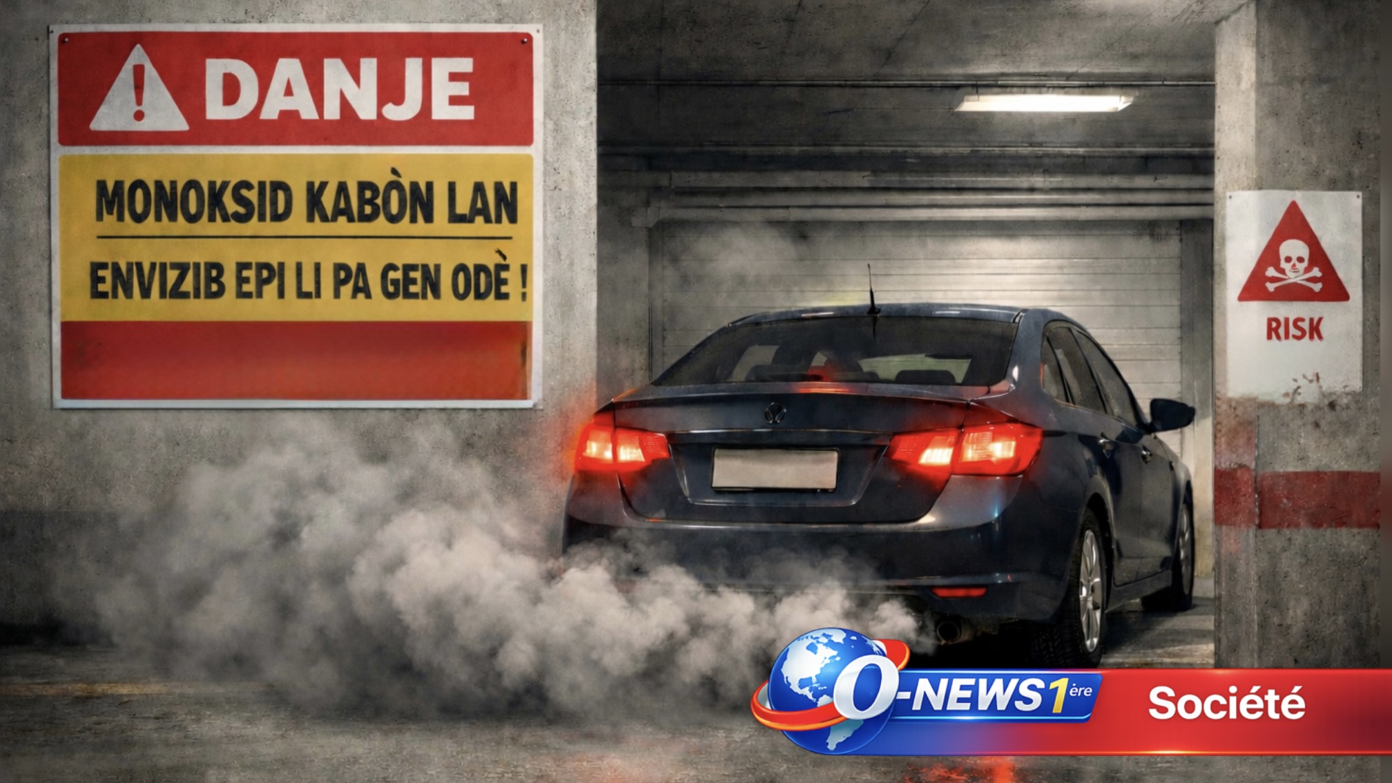 Monoksid kabòn : men poukisa ou pa dwe pase anpil tan nan machin ki gen motè l ap mache pandan l kanpe